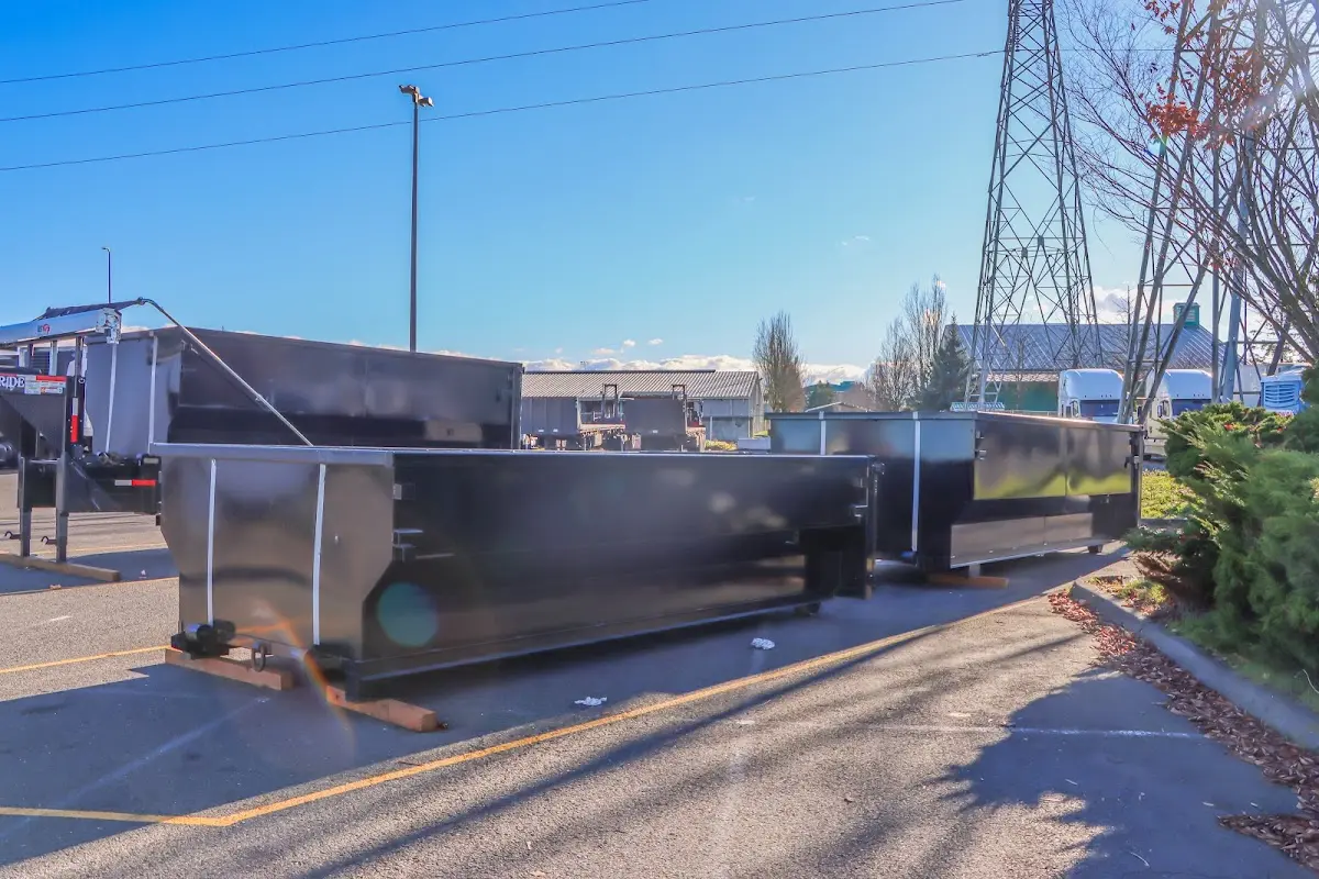 Roll-off dumpster ready for waste disposal at job site for Roofing Dumpster Rental in Phoenix